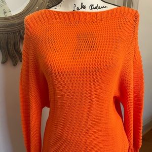 Pretty orange sweater!